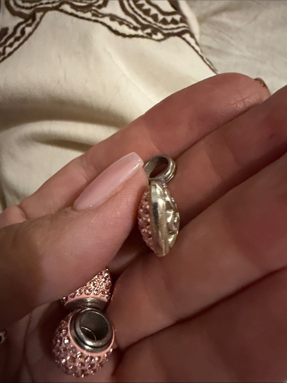 Brighton Pink Crystal Heart Charm and two beads - Picture 6 of 7